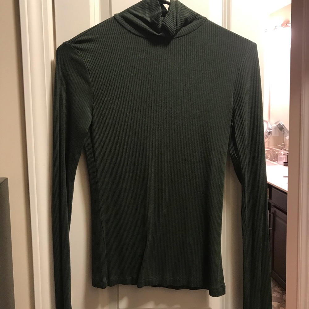 Army green turtleneck
